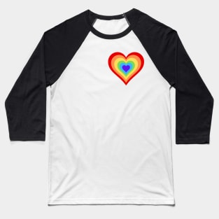 Pride Collection - Pride Flag (Heart) Baseball T-Shirt